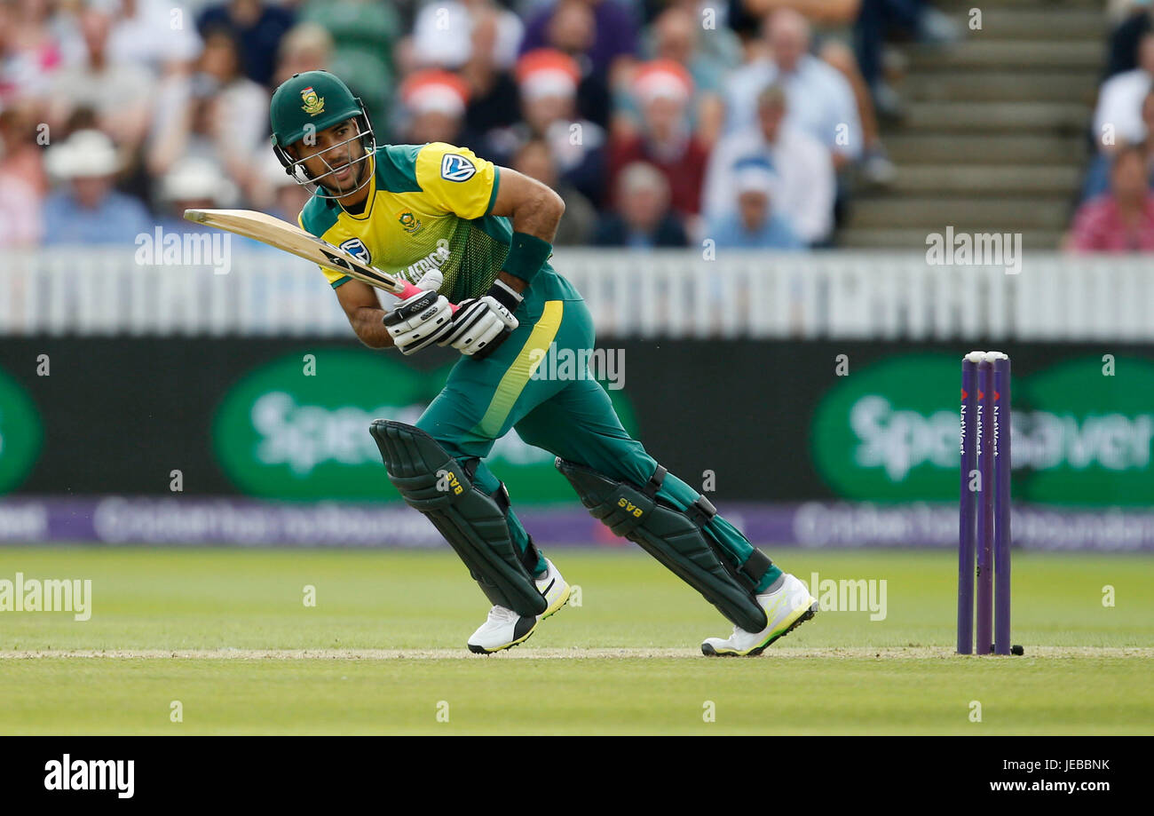 Südafrikas Reeza Hendricks während der zweiten NatWest T20 Blast Match auf dem Cooper Associates County Ground, Taunton. Stockfoto