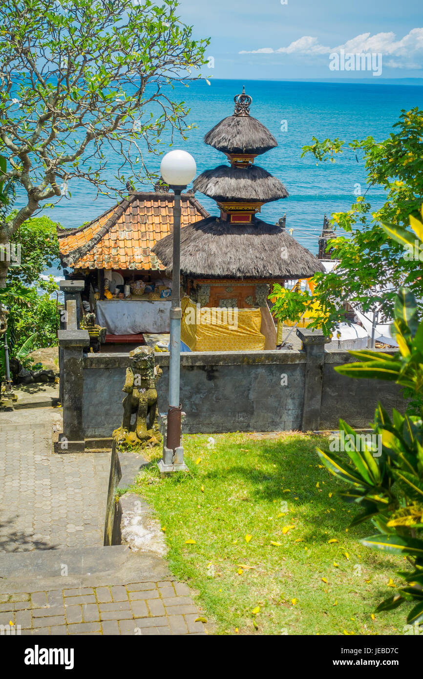 BALI, Indonesien - 5. März 2017: Pura Ulun Danu Bratan ist eine große Shivaite und Wasser-Tempel auf der Insel Bali, Indonesien. Stockfoto