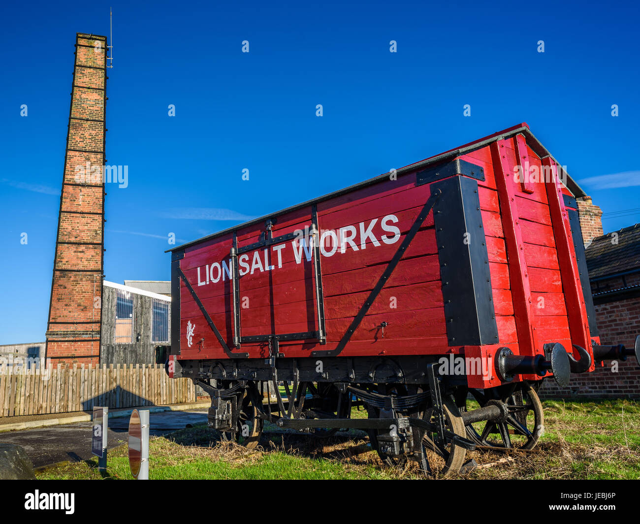 Salz Laufwagenschiene im Löwen Salinen-Museum in Marston in der Nähe von Northwich Cheshire UK Stockfoto