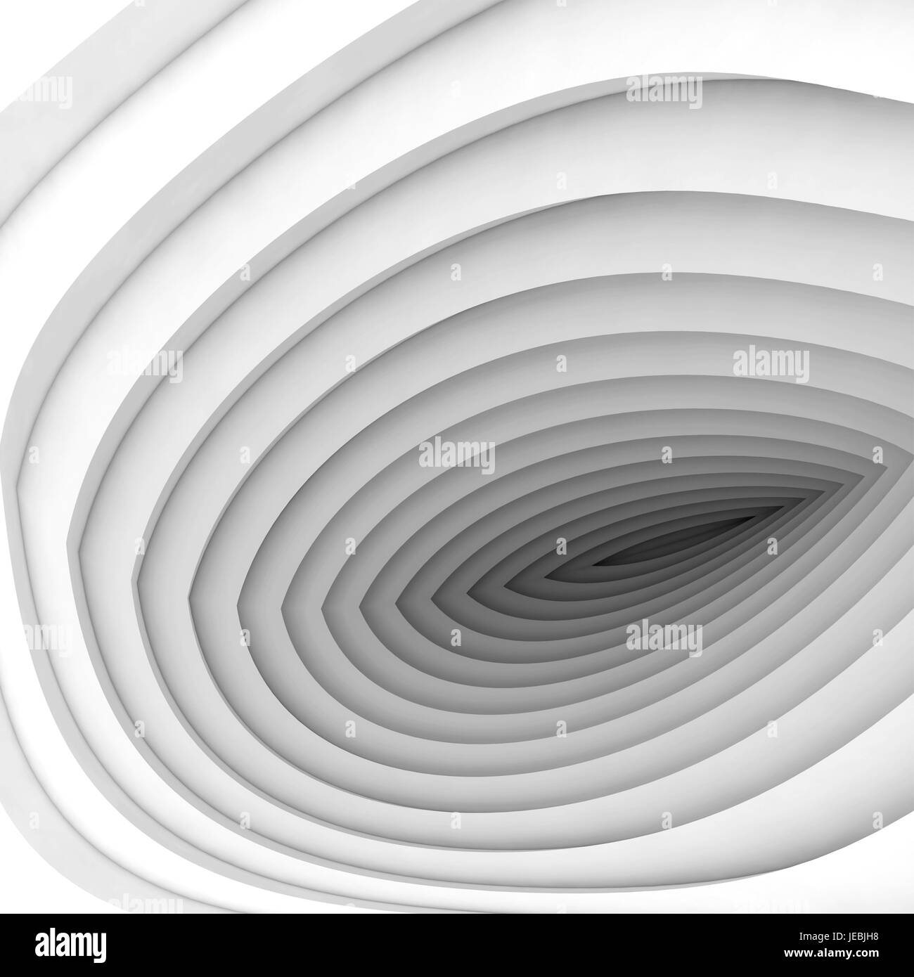 Abstrakte digitale Hintergrund, weiße Tunnel Perspektive, 3d illustration Stockfoto