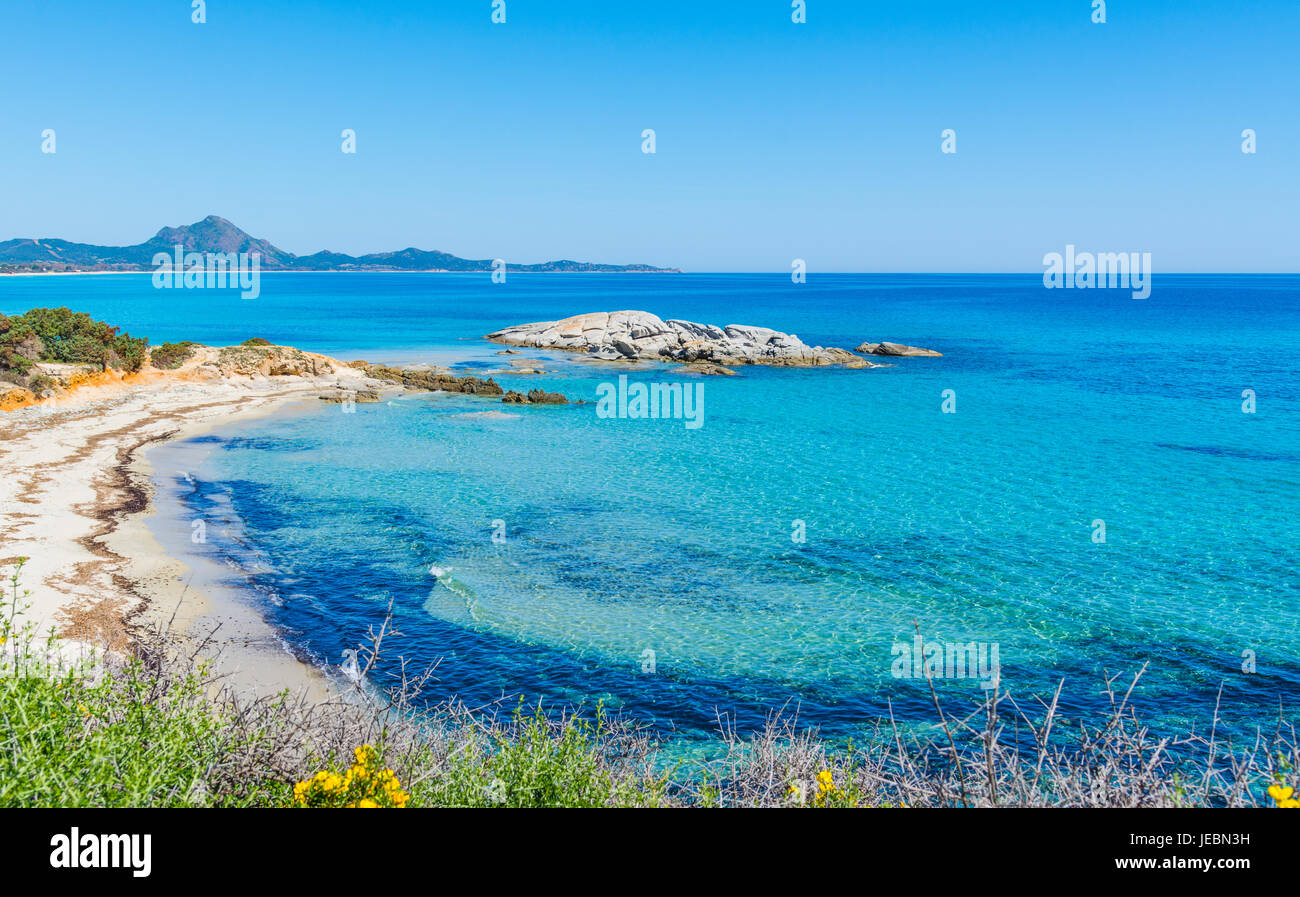 Scoglio di Peppino Strand in Sardinien Stockfoto