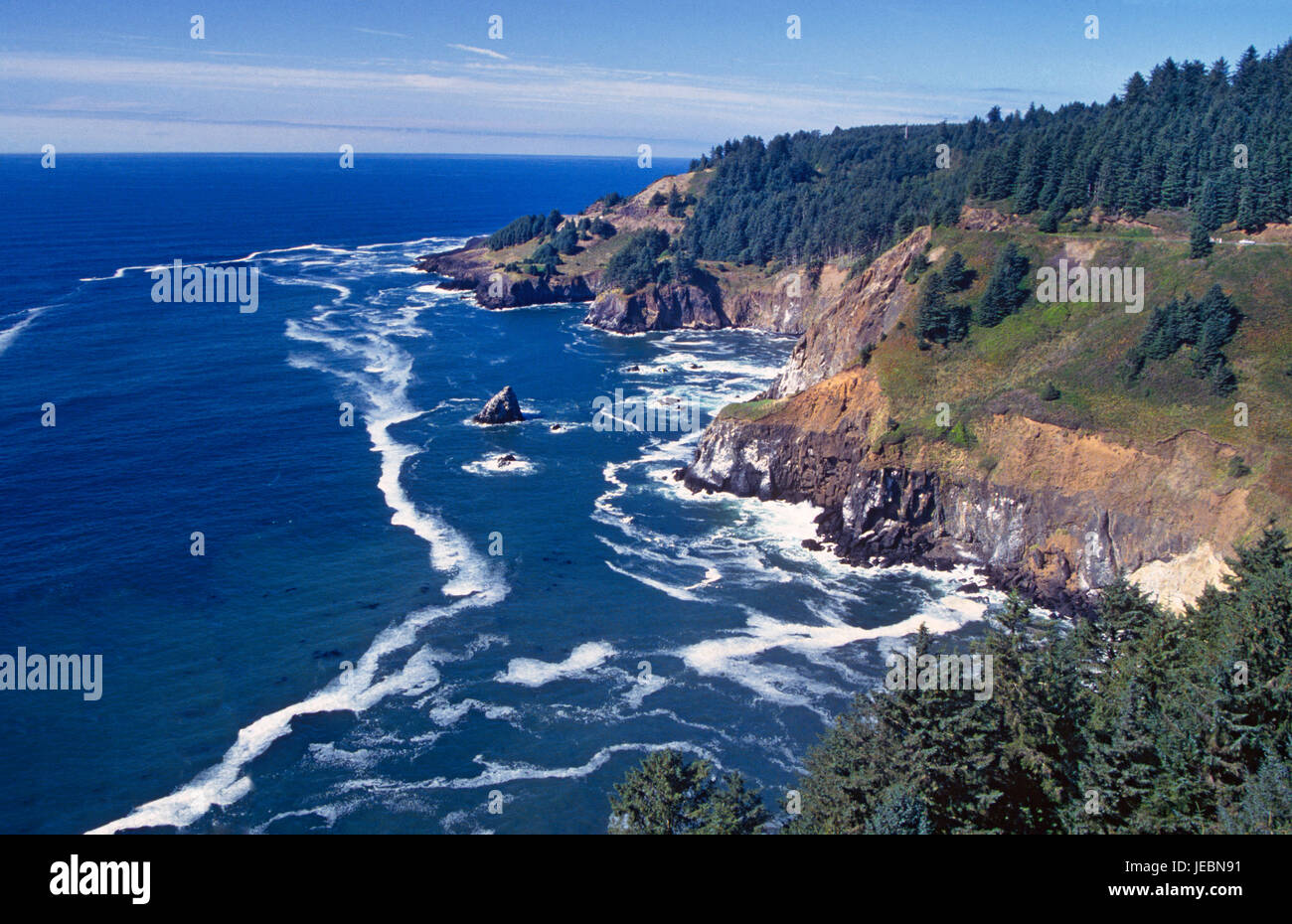 Der zentrale Pazifik Küste von Oregon in der Nähe von Lincoln City, Oregon. Stockfoto