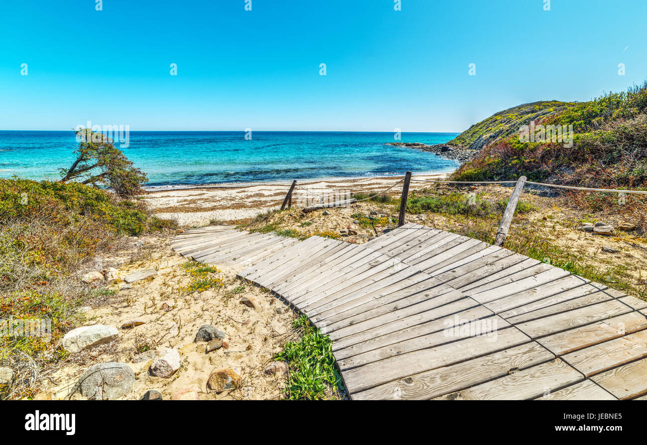 Scoglio di Peppino Strand in Sardinien Stockfoto