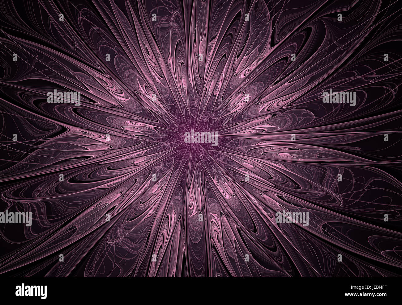 Floral Fraktale generiert von einem Computer nach dem Zufallsprinzip Stockfoto