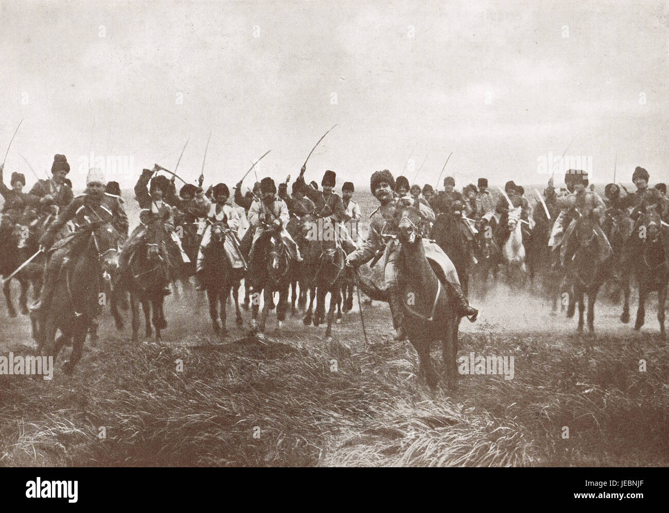 Russische Kosaken berechnen, WW 1, 1914 Stockfoto