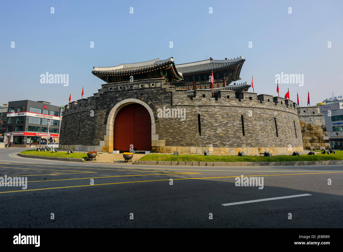 Suwon Festung Stockfoto