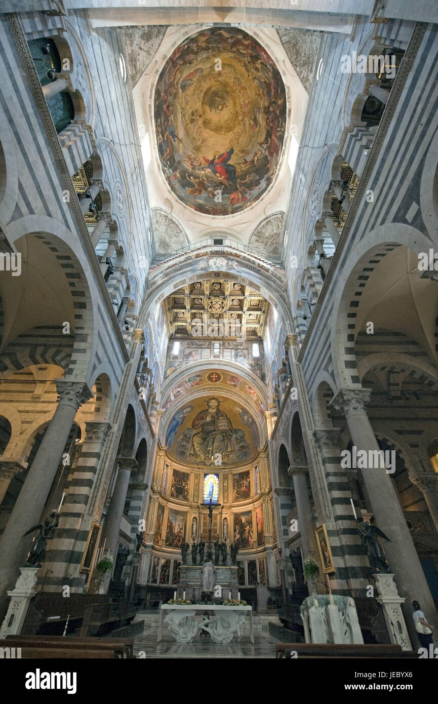 Italien, Toskana, Pisa, Dom zu Pisa, Kappe Fresken, von unten, Stockfoto