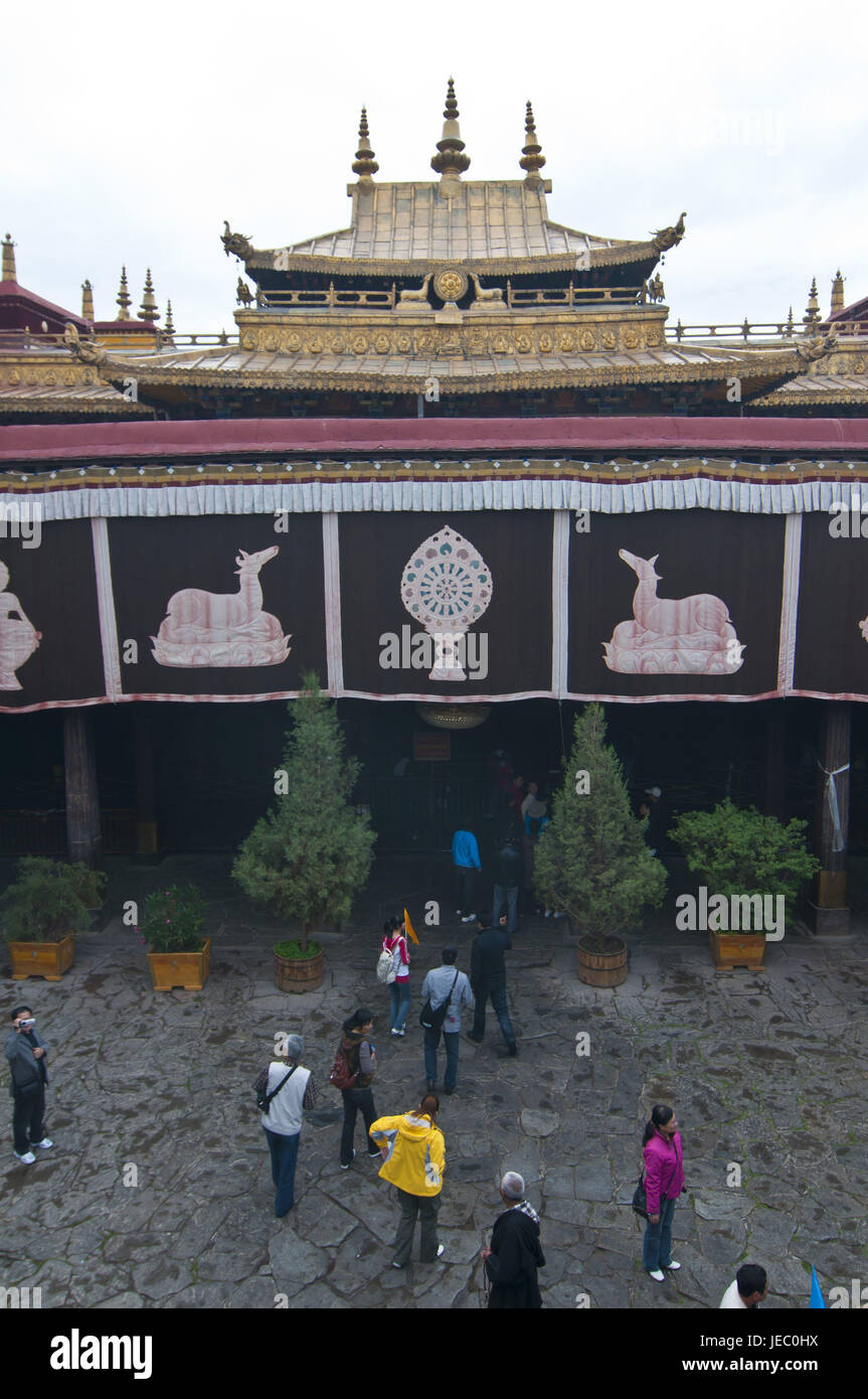 Jokhang-Tempel, Lhasa, Tibet, Asien, Stockfoto