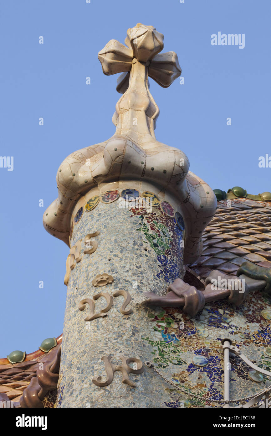 Spanien, Barcelona, Casa Batllo, Architektur, Detail, Stockfoto