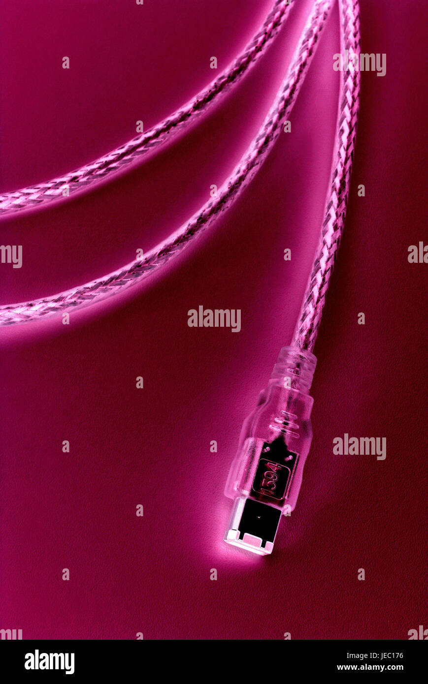 FireWire-Kabel DP IEEE 1394A Stockfoto