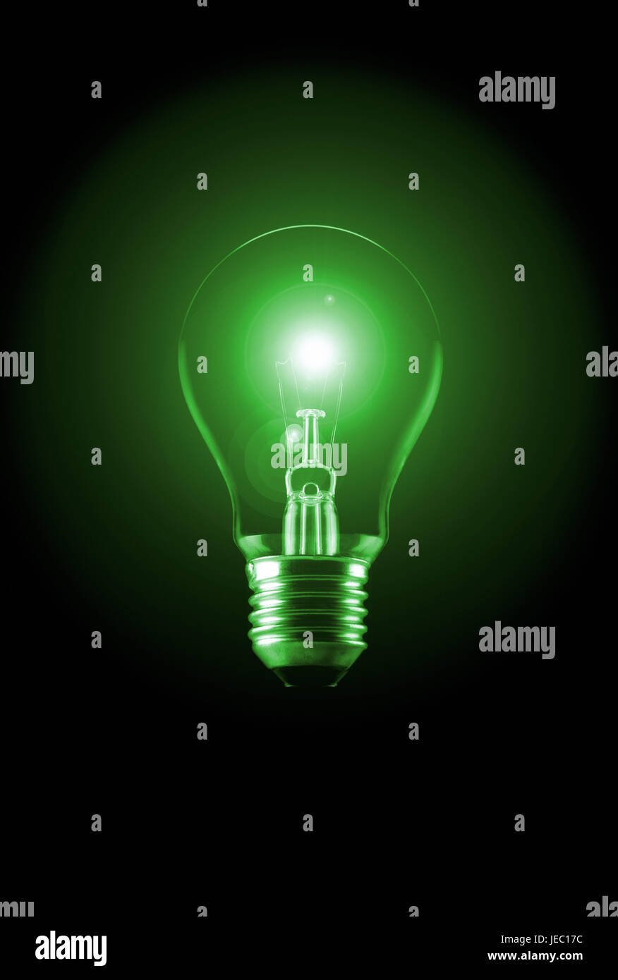 grünes Licht Lampe Stockfoto