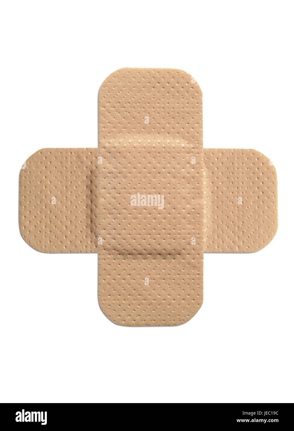 Wundpflaster über Kreuz, Stockfoto