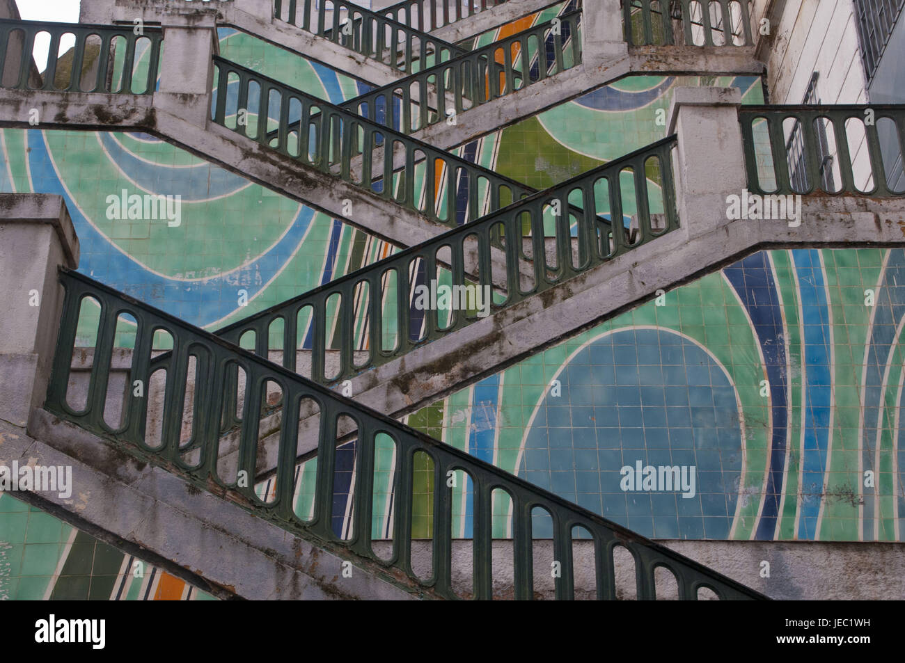 Lackierte Treppe in Algier, der Hauptstadt von Algerien, Afrika Stockfoto