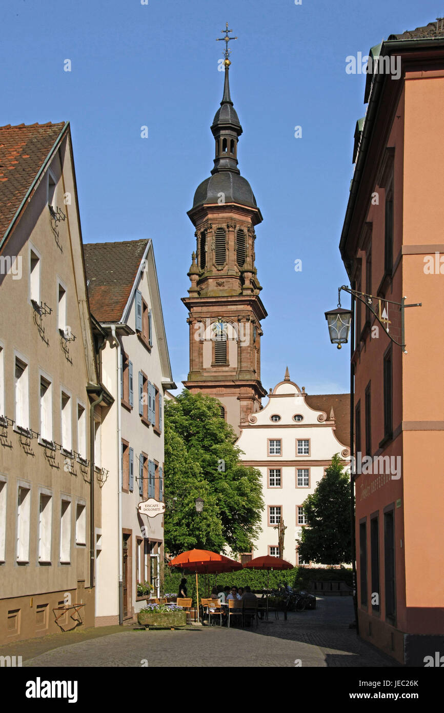 Deutschland, Baden-Wurttemberg, genetische gen brook, Kirche, außerhalb, genetische gen Bach, Kinzig, glauben, Ortenaukreis, Kirche, Religion, Christentum, Kirchturm, Stockfoto