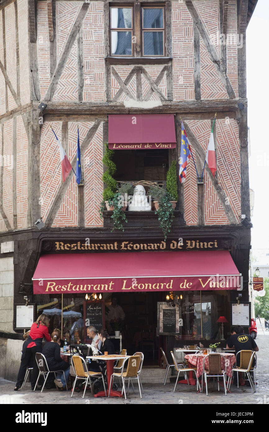 Frankreich, Loire-Tal, Touren, Restaurant 'Leonard de Vinci', Stockfoto