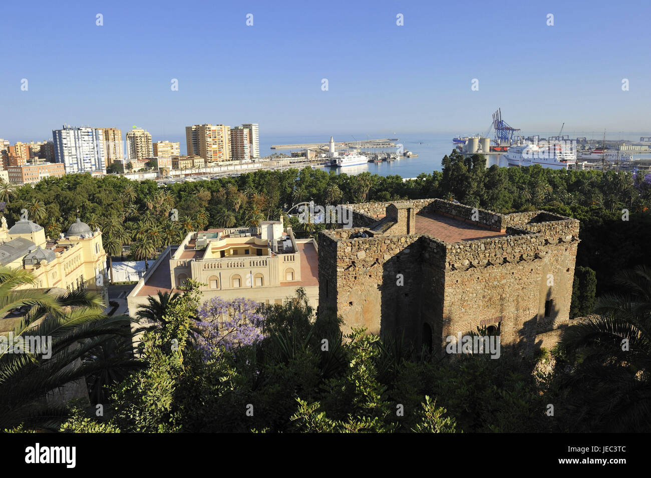 Spanien, Blick auf Malaga, Stockfoto