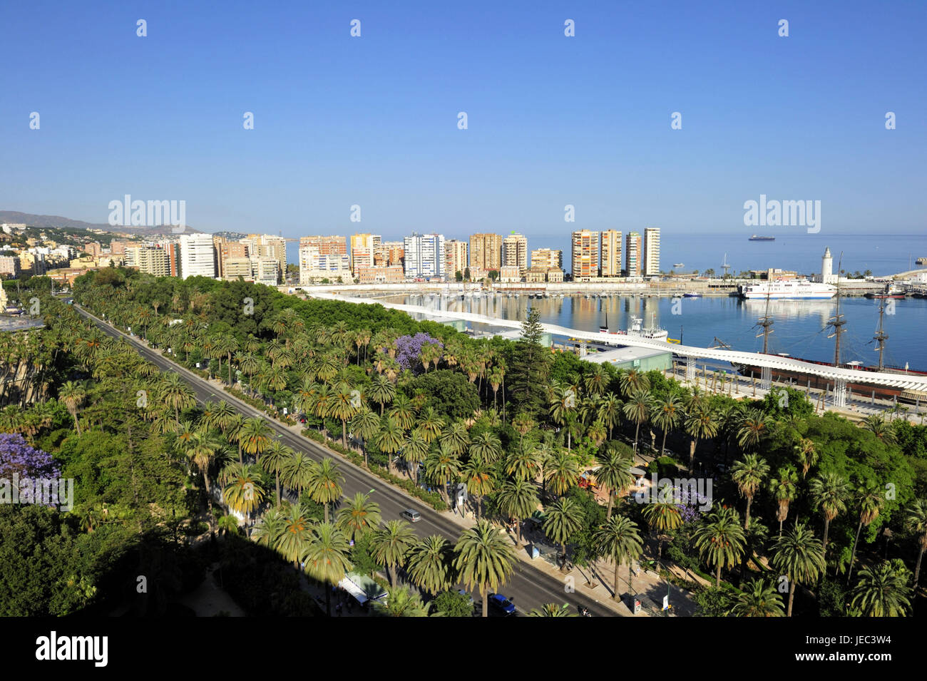 Spanien, Malaga, Paseo del Parque, Stockfoto