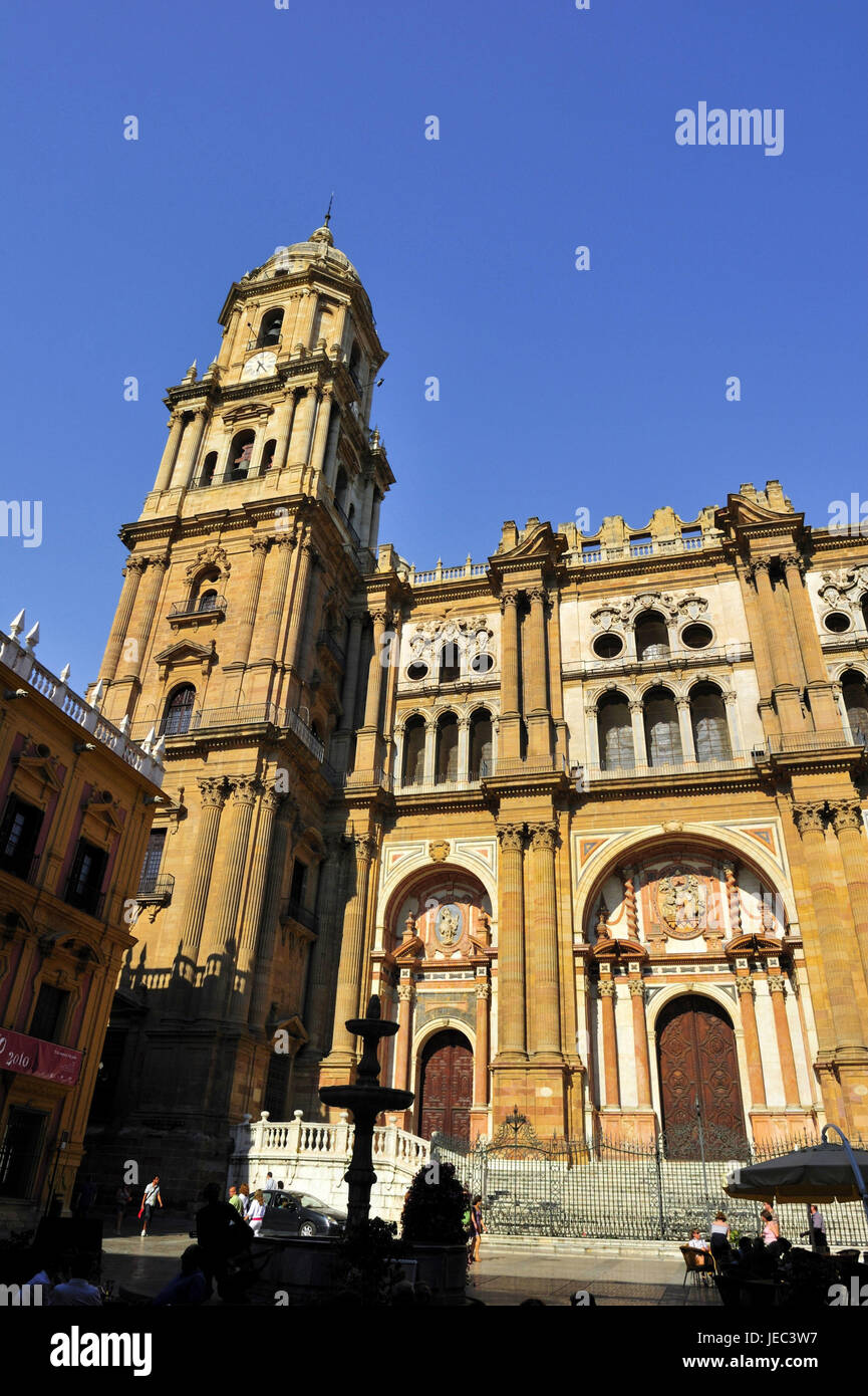 Spanien, Malaga, Kathedrale mit Turm, Stockfoto