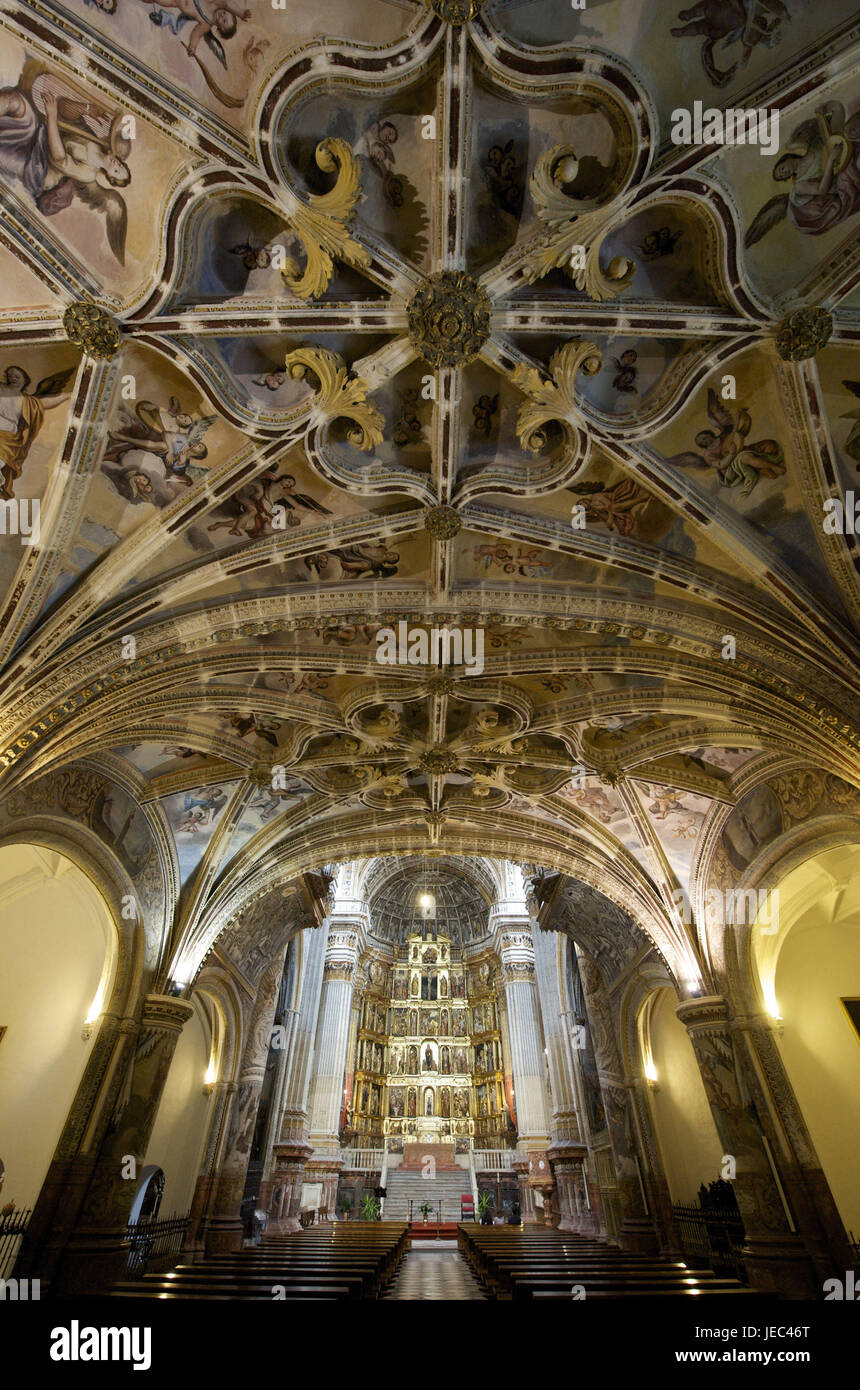 Spanien, Andalusien, Granada, Kreuzgang von San Jeronimo, Kirche, Innenansicht Stockfoto