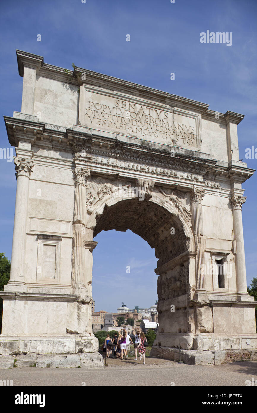 Italien, Rom, Forum Romanum, Titus Bogen, Stockfoto