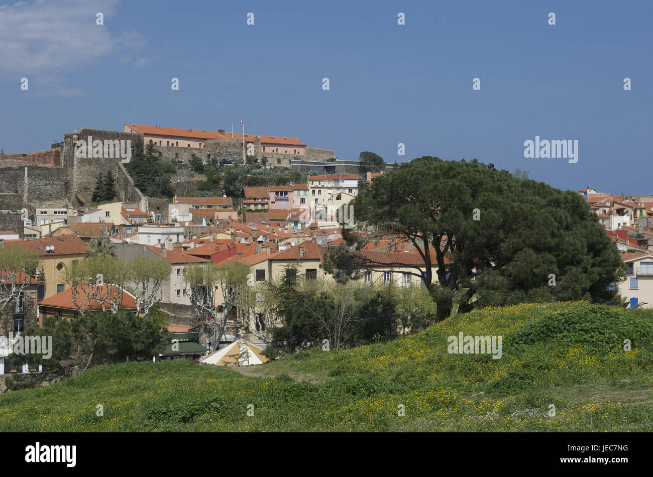 Europa, Frankreich, Blick auf Collioure, Stockfoto