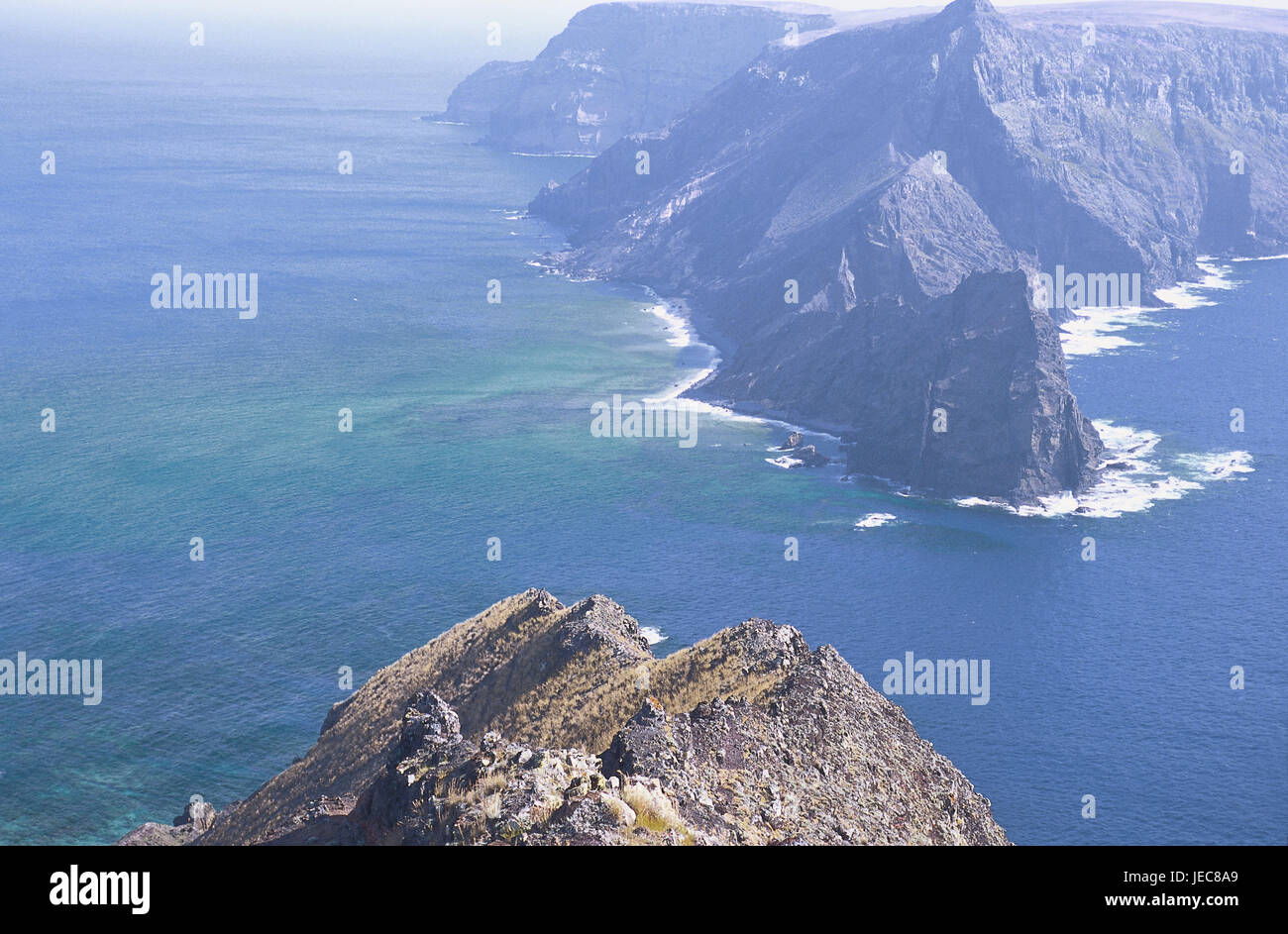 Portugal, Insel Porto Santo, Ponta Calheta, Luftaufnahmen, Atlantic, Atlantik Insel, Insel, Felsen-Insel, leer, leer, Einsamkeit, Abgeschiedenheit, Stockfoto