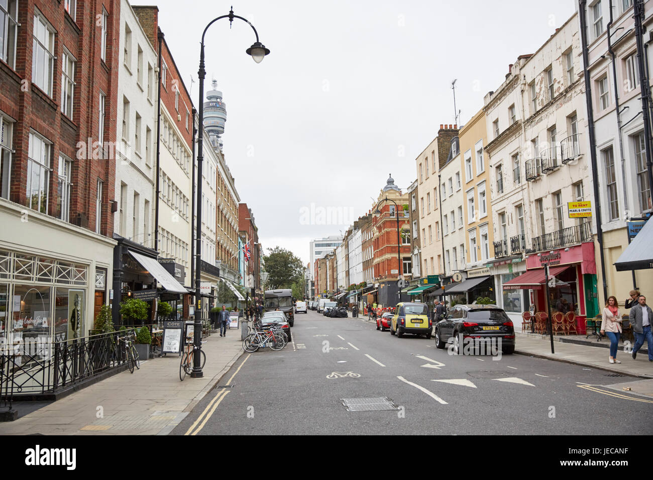 Charlotte Street, London, UK Stockfoto