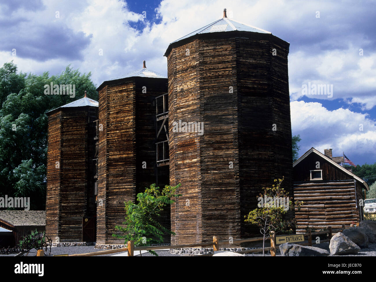 Pionier der Ort Silos, Cedaredge, Grand Mesa National Scenic Byway, Colorado Stockfoto