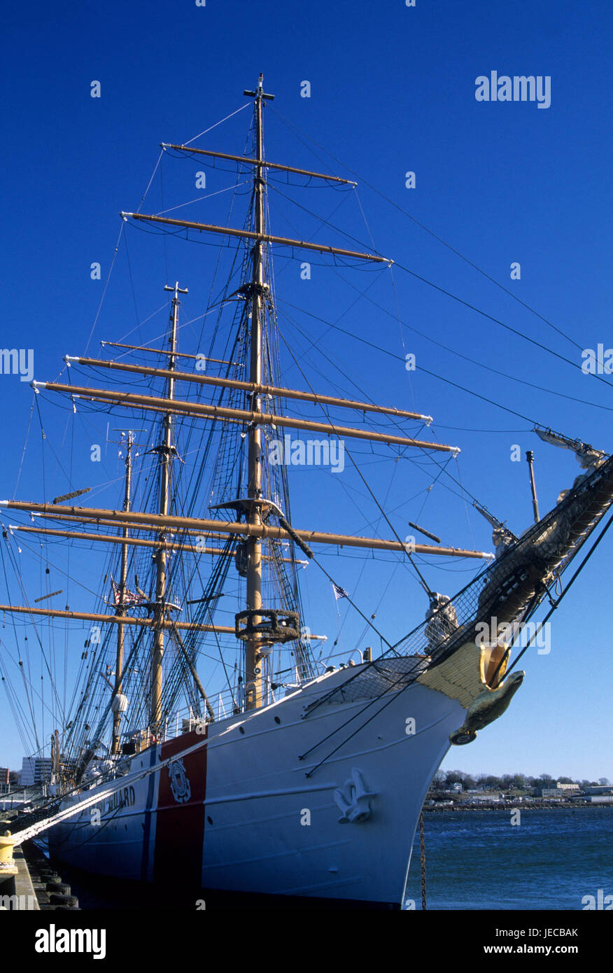 USCG Eagle, Staatspark Fort Trumbull, Connecticut Stockfoto