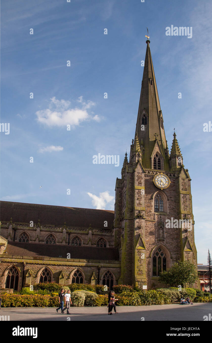 Viktorianische der anglikanischen Kirche, St. Martin in der Stierkampfarena, gotischen Artchitecturem, eine mittelalterliche Kirche an gleicher Stelle ersetzt. Stockfoto