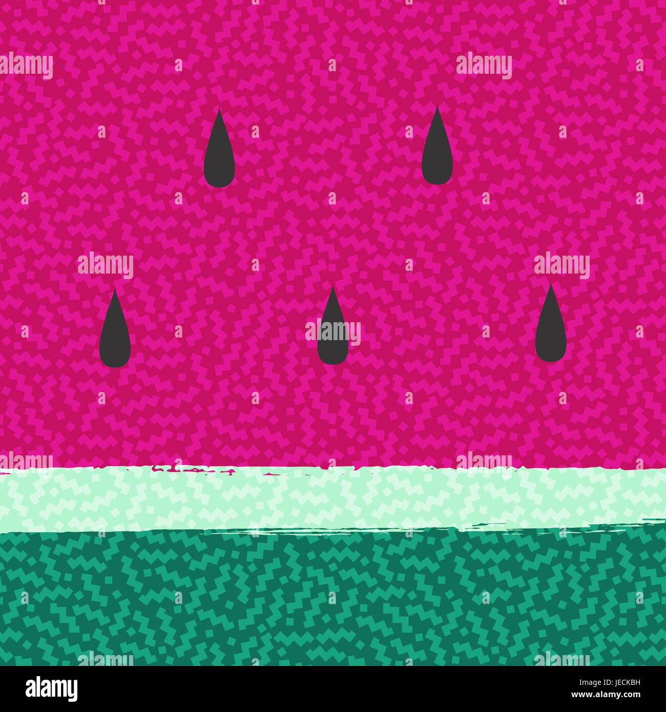 Wassermelone Obst Hintergrund für Sommer-Saison-Design. Bunte abstrakte Memphis Textur Dekoration. EPS10 Vektor. Stock Vektor