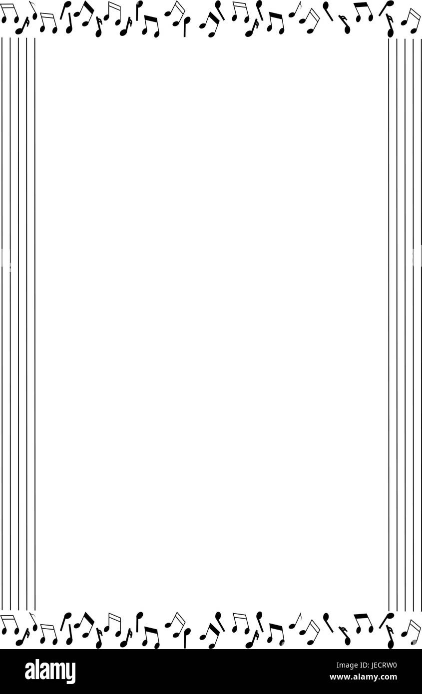 Zusammenfassung Hintergrund Rahmen mit Noten. Stock Vektor