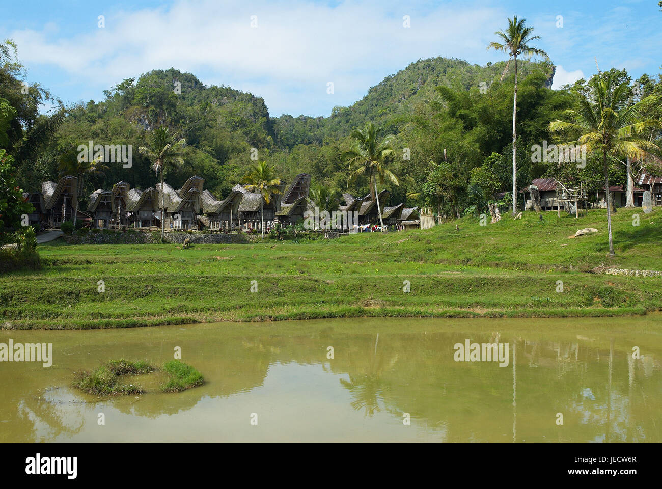 Indonesien, Sulawesi, das Dorf Ke'te Kesu, Stockfoto