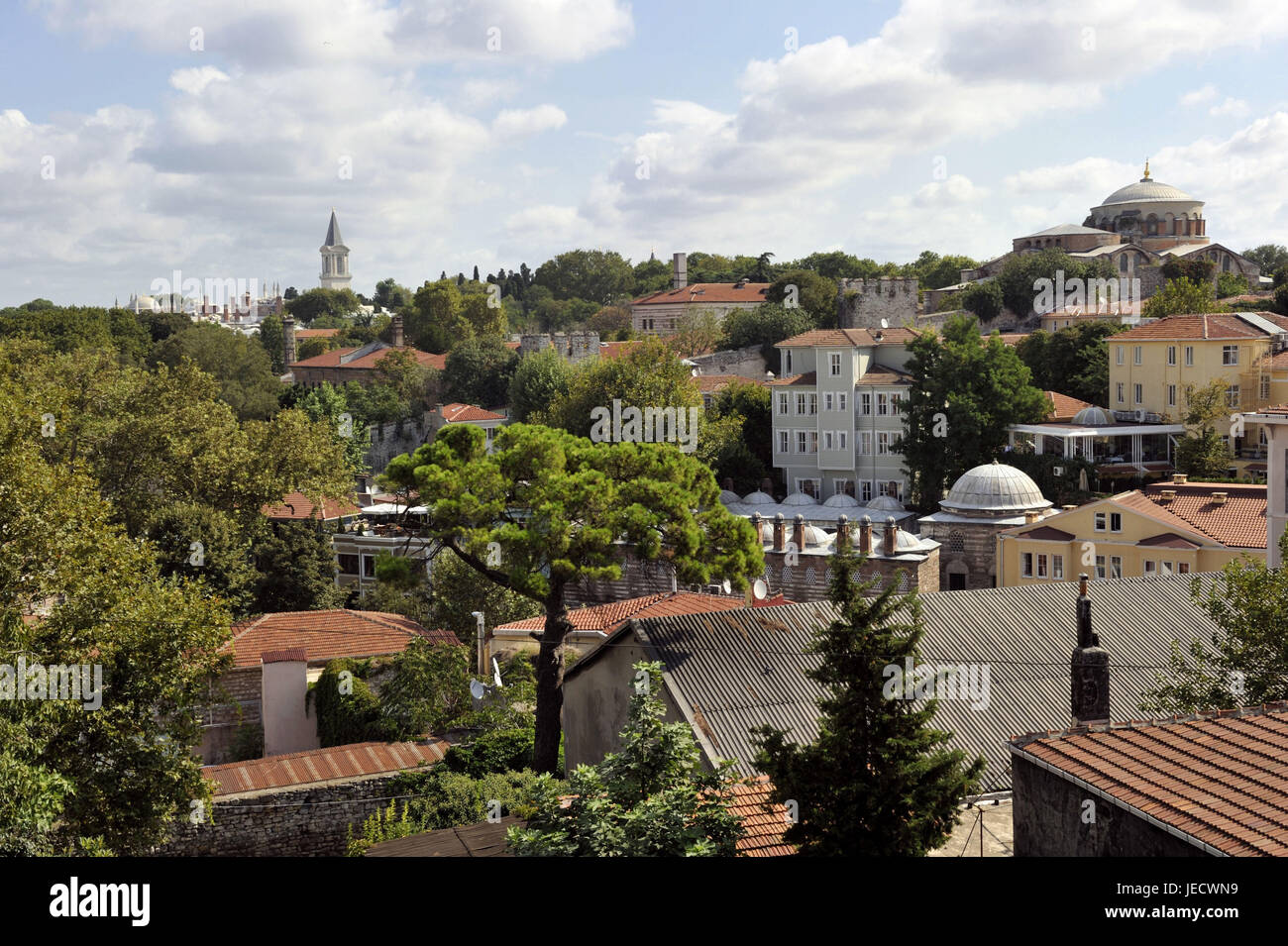 Türkei, Istanbul, Altstadt, Blick auf den Teil der Stadt von Sultanahmet, Stockfoto