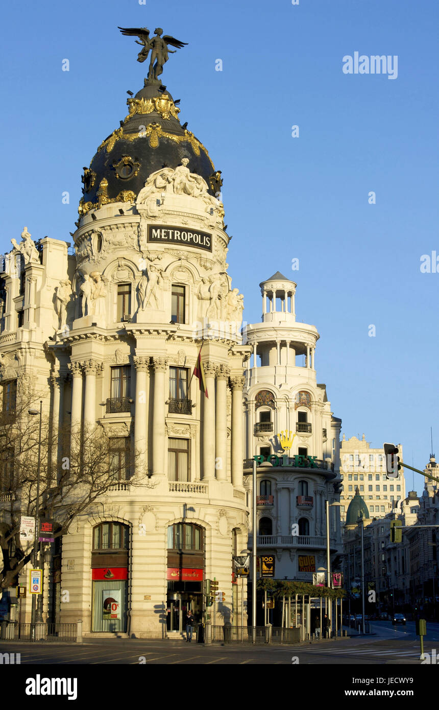 Spanien, Madrid, Metropolis Gebäude, Stockfoto