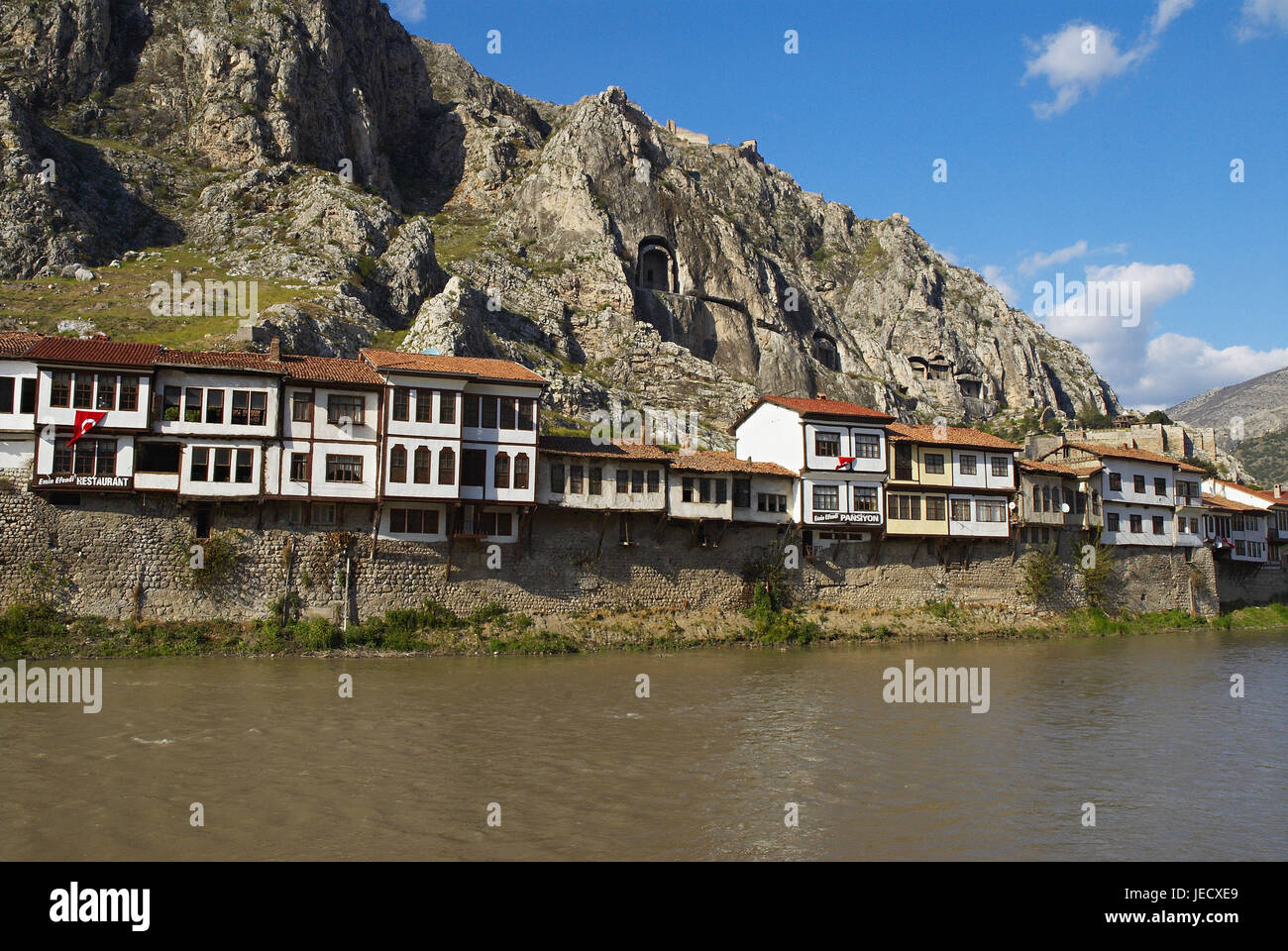 Türkei, Haus Linie in Amasya, Stockfoto