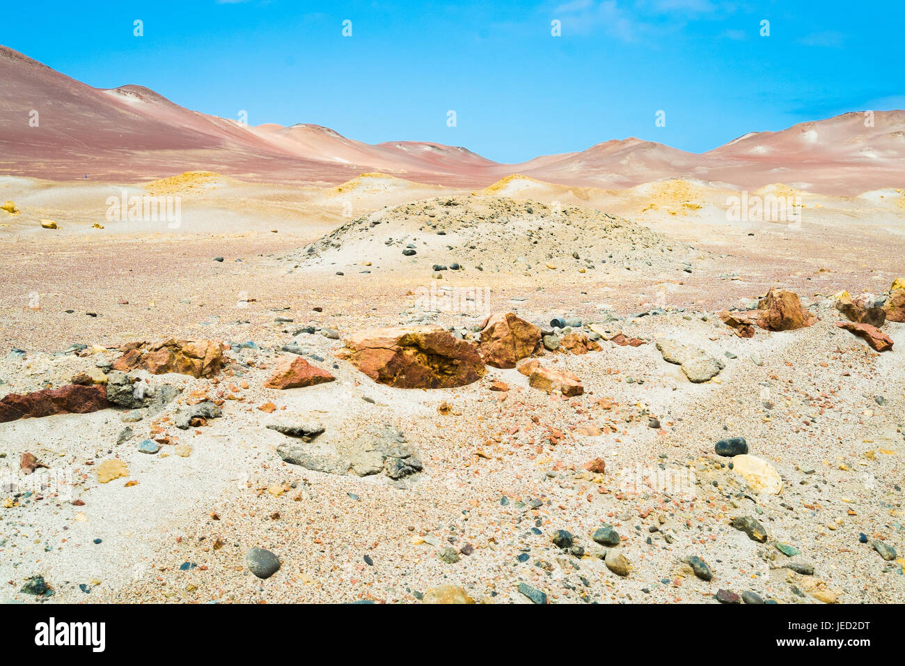 Wüstenlandschaft im Paracas national Reserve, Peru Stockfoto