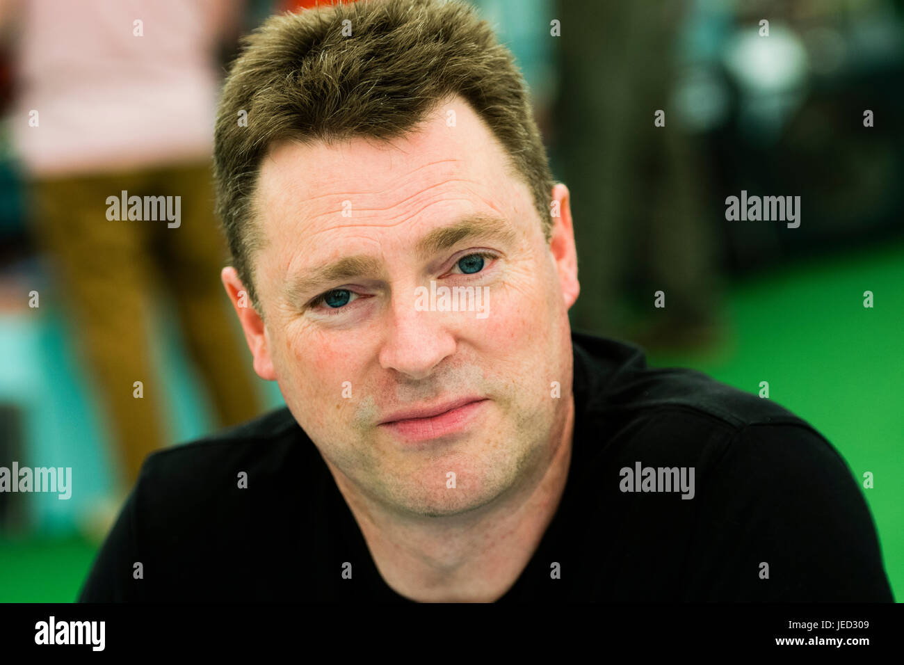 Markieren Sie Maslin, Autor von "Die Wiege der Menschheit", bei der 2017 Hay Festival of Literature and the Arts, Hay on Wye, Wales UK Stockfoto