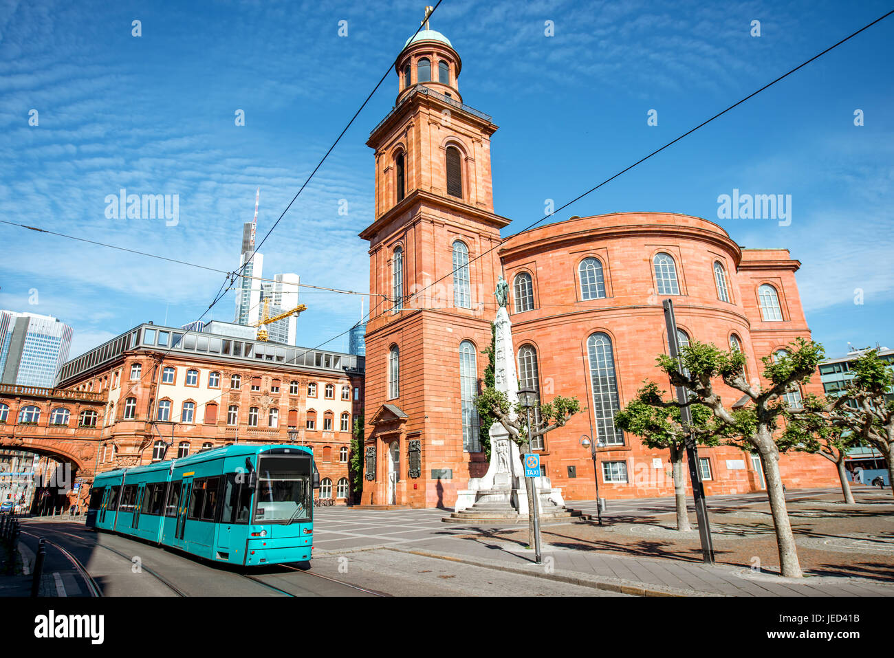 Alte Kirche in Frankfurt am Main Stockfoto