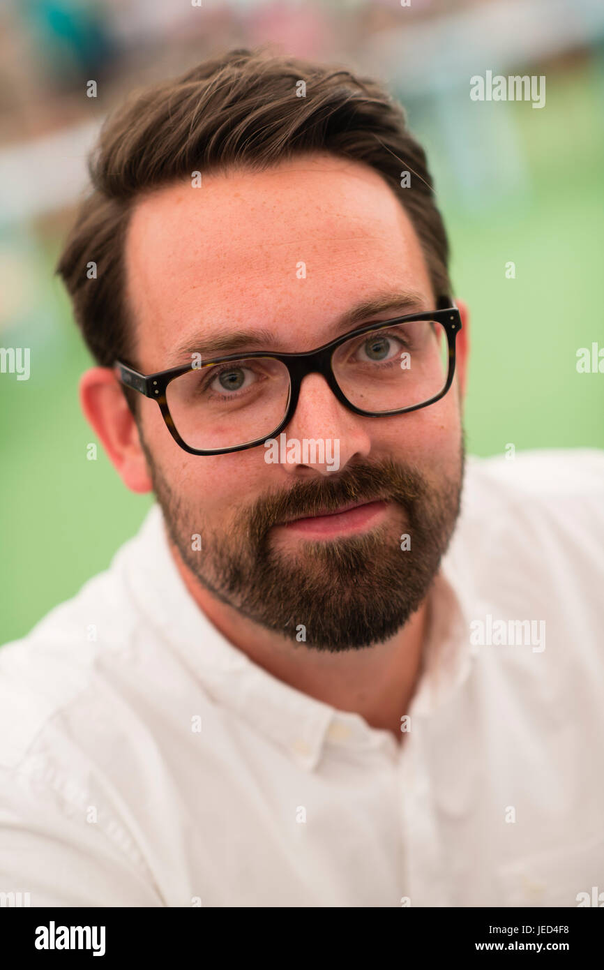 Martin Stewart, Schriftsteller und Autor von Romanen für junge Erwachsene an der 2017 Hay Festival of Literature and the Arts Hay on Wye, Wales UK Stockfoto