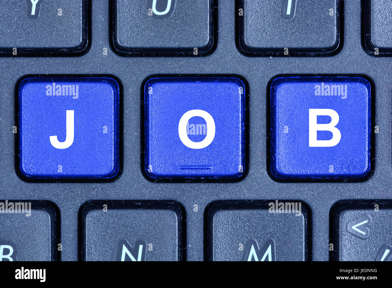 Job-Wort auf Computer-Tastatur-Tasten Stockfoto