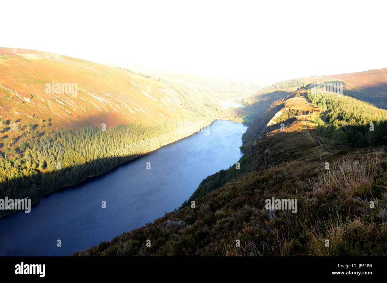 Lough Beagh See, Blick auf die Berge der Glenveagh National Park in Irland Stockfoto