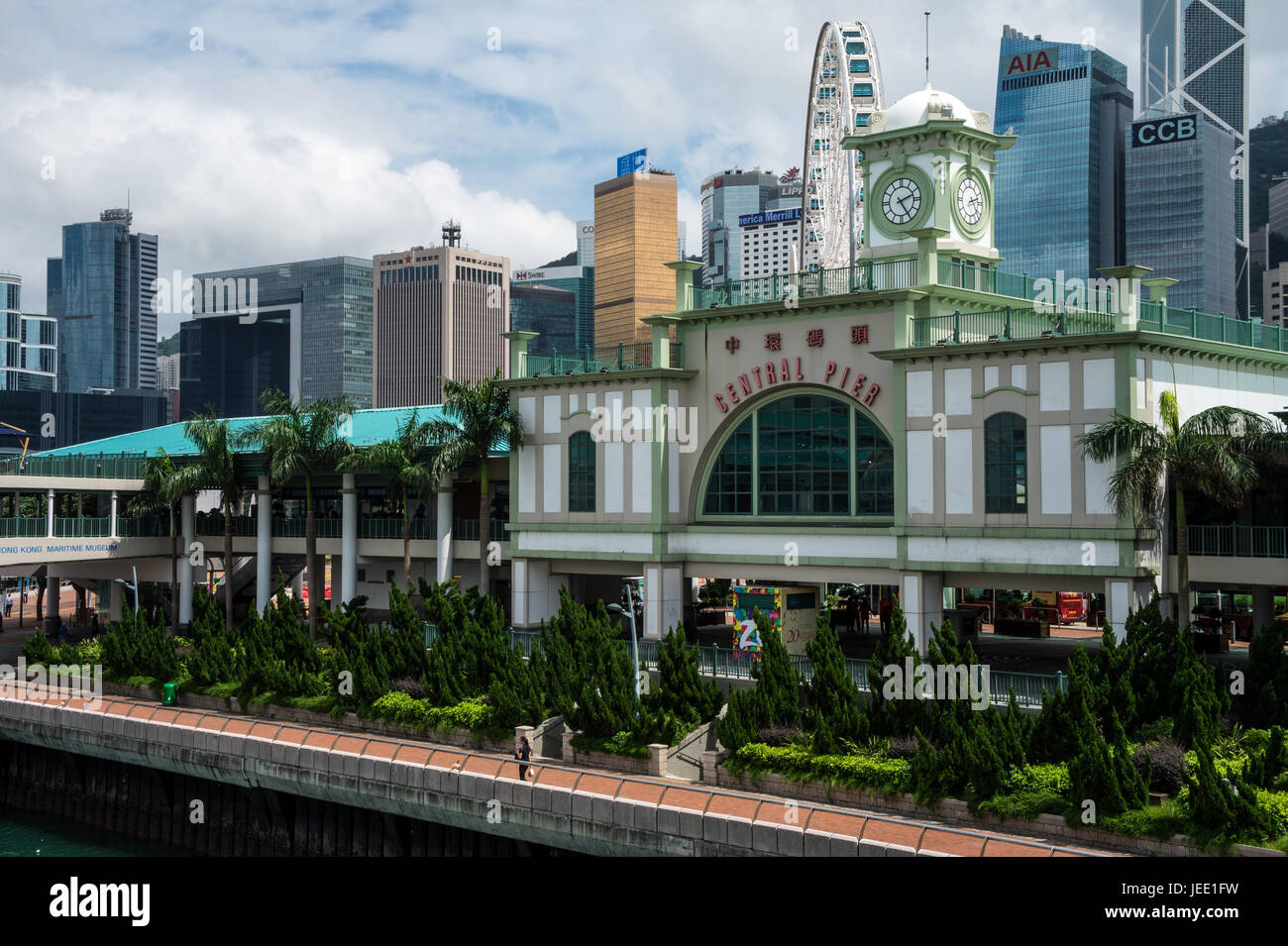Central Pier Gebäude in Hong Kong Stockfoto