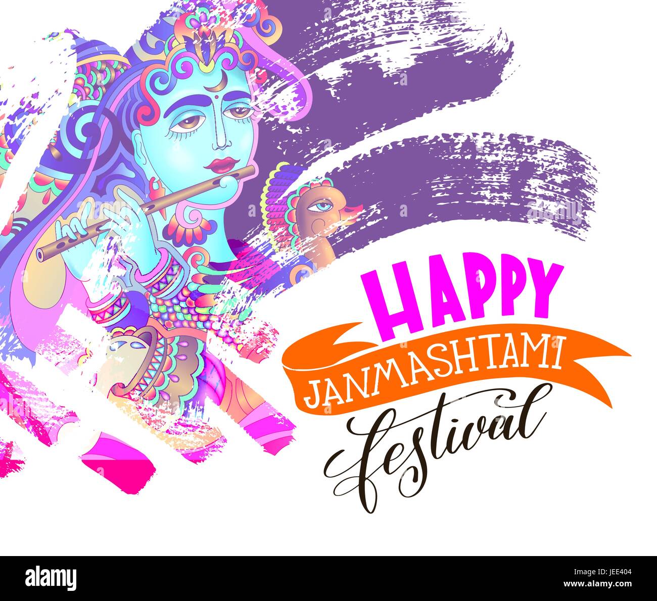 Happy Janmashtami Festival Grafik design Stock Vektor