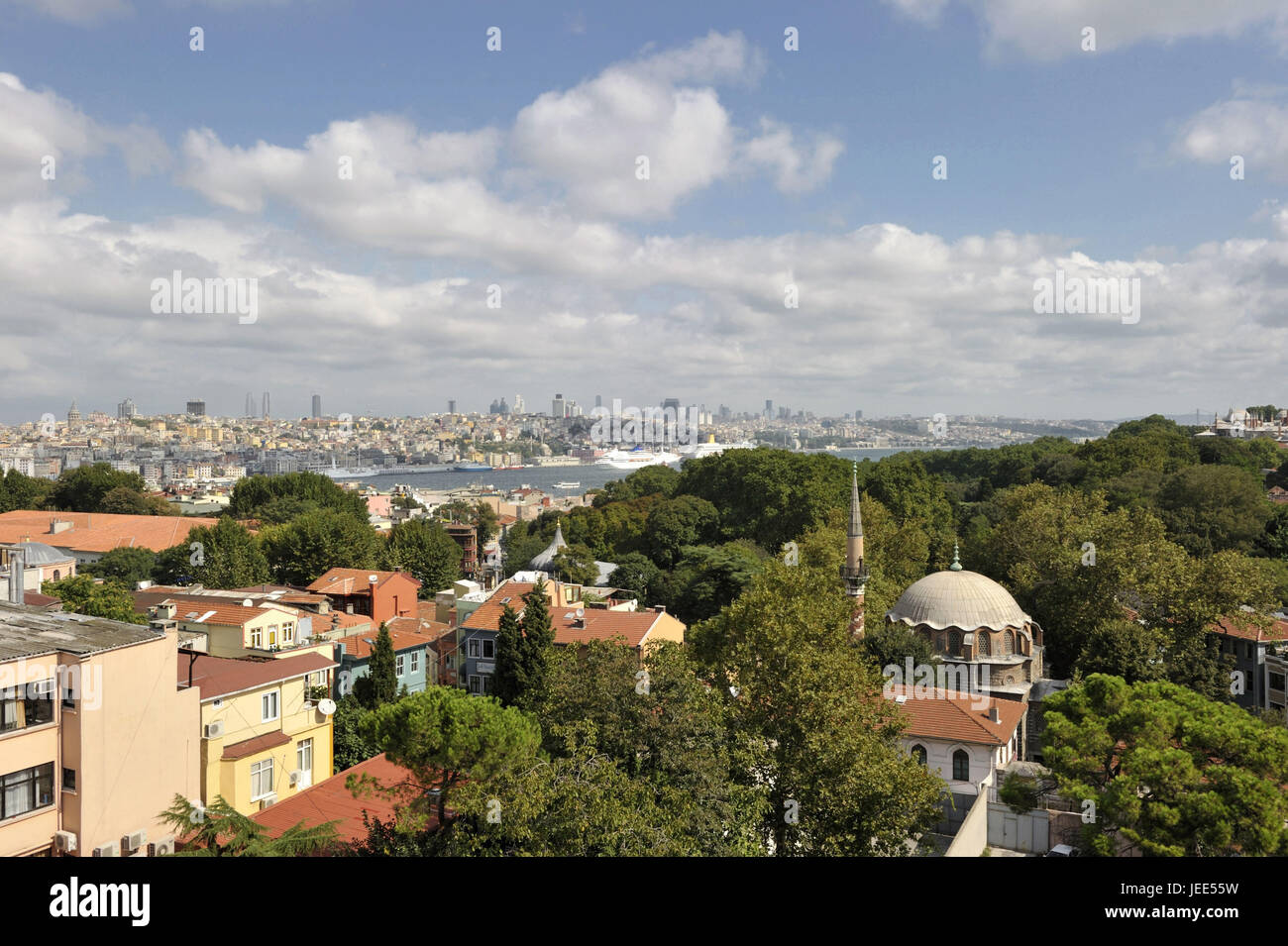 Türkei, Istanbul, Altstadt, Blick auf den Teil der Stadt von Sultanahmet, Stockfoto