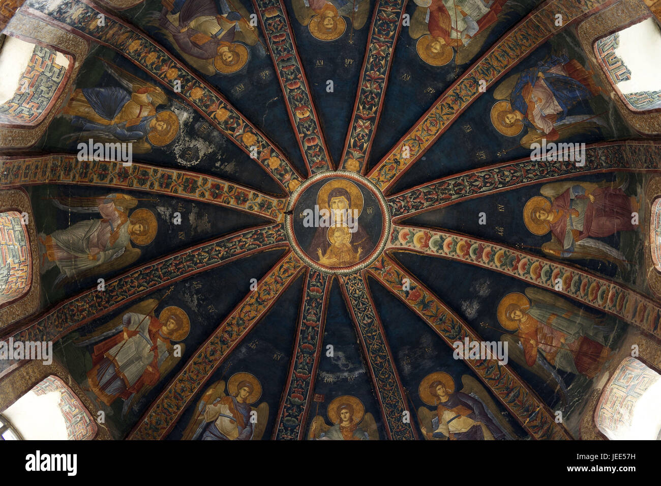 Türkei, Istanbul, Chora-Kirche, Kuppelbau, Fresken, Unterview, Stockfoto Türkei, Istanbul, Chora-Kirche, Kuppelbau, Fresken, Unterview, Stockfoto