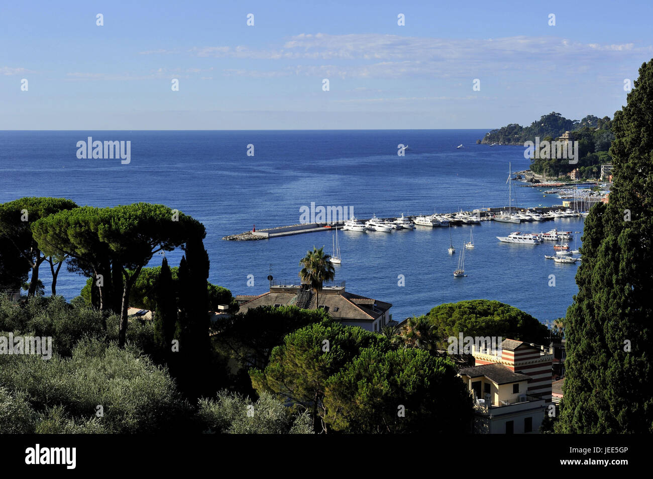 Italien, Ligurien, Riviera di Levante, Blick auf Santa Margherita Ligure, Stockfoto