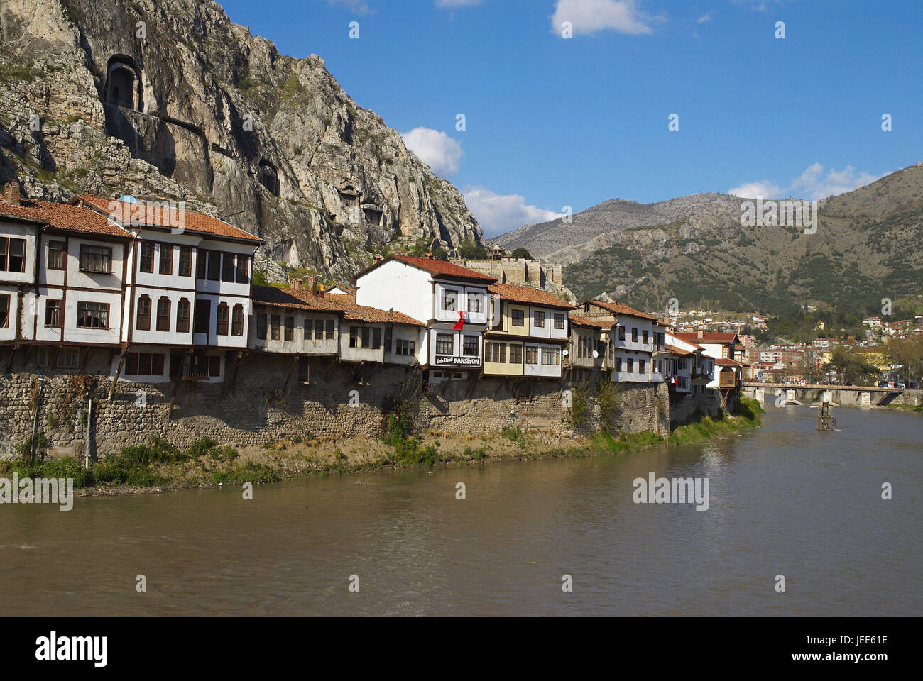 Türkei, Haus Linie in Amasya, Stockfoto