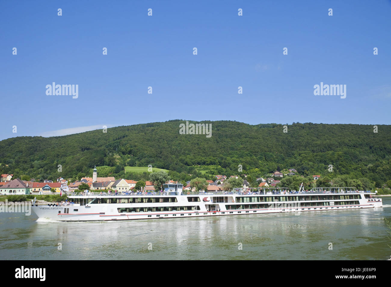 Österreich, Wachau, Donau, Kreuzfahrtschiff, Stockfoto