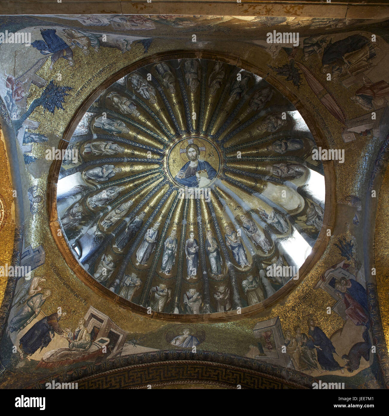 Türkei, Istanbul, Chora-Kirche, Kuppelbau, Fresken, Unterview, Stockfoto